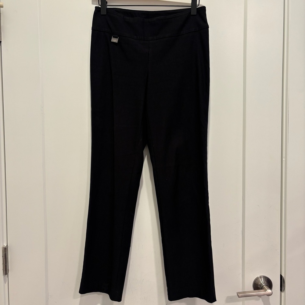 Lisette‎ L Montreal 801 Black Slim Straight Leg Pull On Pants Womens Size 4